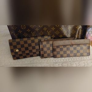 LOUIS VUITTON *Vintage Portefeuille Ron Modular long wallet M10098 Damier canvas